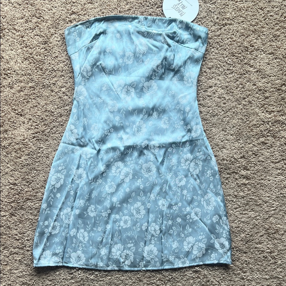 Princess Polly Blue Floral Tube Top